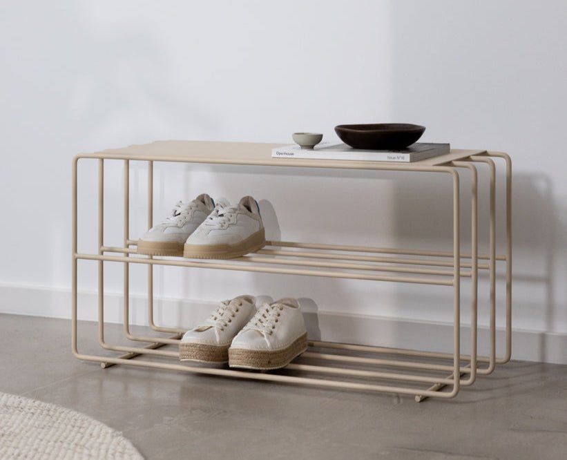 Étagère à chaussures Neva – étagère en métal avec style loft en plusieurs couleurs