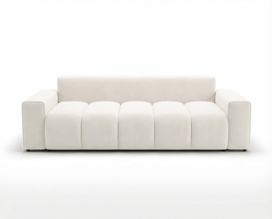 Canapé design 3 places Vena avec coffre de rangement et fonction couchage en Velours