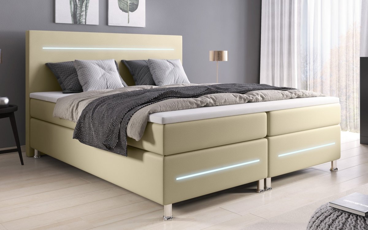 OUTLET - Boxspringbett Sejour mit LED - Luxusbetten24