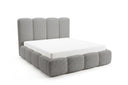Designer Polsterbett Perla in Bouclé – Grau