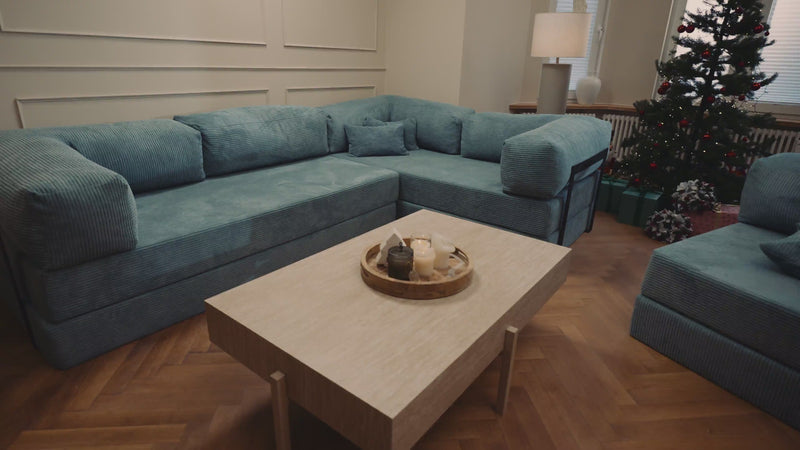 Designer Ecksofa Lazy in Cord