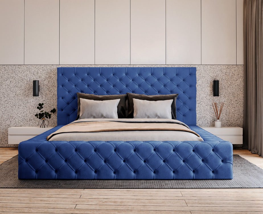 Designer Upholstered Bed Lana Velvet with Storage