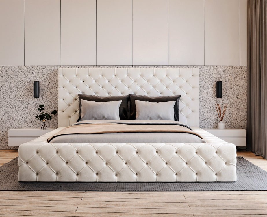 Designer Upholstered Bed Lana Velvet with Storage