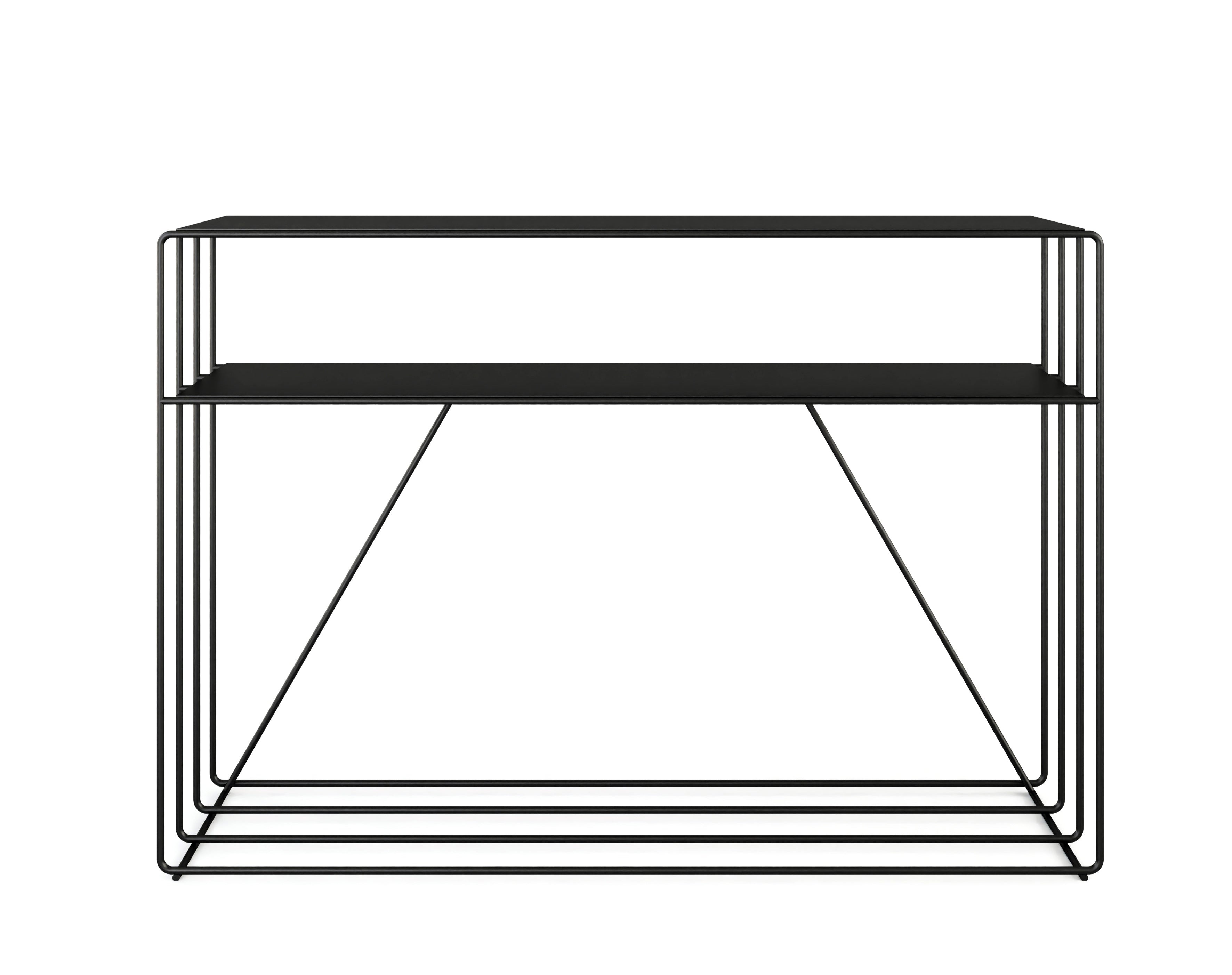 Commode Ria – design métallique avec deux étagères
