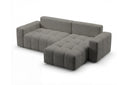 Designer Ecksofa Arvo in Bouclé mit Schlaffunktion & Stauraum – Grau – Rechts