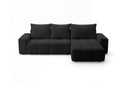 Designer Ecksofa Arvo in Bouclé mit Schlaffunktion & Stauraum – Anthrazit – Rechts