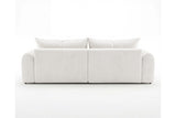 Designer Ecksofa Corso in Samt mit Schlaffunktion & Stauraum – Weiß – Rechts