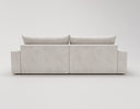 Designer Ecksofa Nemo in Stoff mit Schlaffunktion & Stauraum – Hellgrau – Links