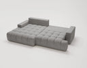 Designer Ecksofa Nemo in Stoff mit Schlaffunktion & Stauraum – Grau – Links