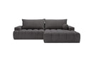 Designer Ecksofa Nemo in Stoff mit Schlaffunktion & Stauraum – Anthrazit – Rechts