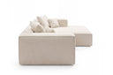 Designer Ecksofa Reno in Bouclé – Beige – Rechts