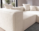 Designer Ecksofa Reno in Bouclé – Weiß – Rechts