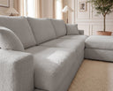 Designer Ecksofa Vigo in Bouclé – Sand – Rechts