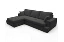 Designer Ecksofa Vigo in Bouclé – Anthrazit – Links