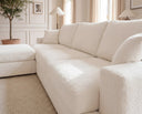 Designer Ecksofa Vigo in Bouclé – Weiß – Links