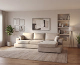 Designer Ecksofa Vigo in Chenille – Weiß – Rechts