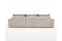 Designer Ecksofa Vigo in Chenille – Weiß – Rechts