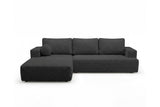 Designer Ecksofa Vanto in Bouclé – Anthrazit – Links