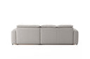 Designer Ecksofa Tino in Strukturstoff – Hellgrau – Rechts