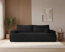 Designer 3 Sitzer Sofa Mira in Bouclé mit Schlaffunktion & Stauraum – Anthrazit