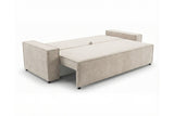 Designer 3 Sitzer Sofa Rego in Samt mit Schlaffunktion & Stauraum – Beige