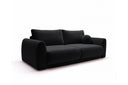 Designer 3 Sitzer Sofa Nora in Samt mit Schlaffunktion & Stauraum – Schwarz