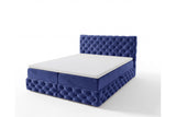 Boxspringbett Castella Samt mit Stauraum – Blau