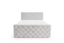 Boxspringbett Adora Samt mit Stauraum – Hellgrau