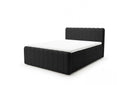 Boxspringbett Elin Samt mit Stauraum – Schwarz