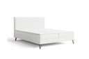 Boxspringbett Selina Slim Bouclé mit Stauraum – Weiß