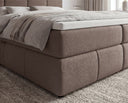 Boxspringbett Laguna Stoff mit Stauraum – Braun