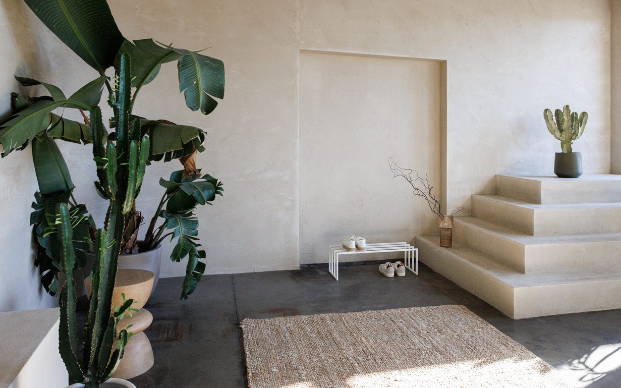 Étagère à chaussures Bovi – Design industriel en Noir, Cajou ou Blanc