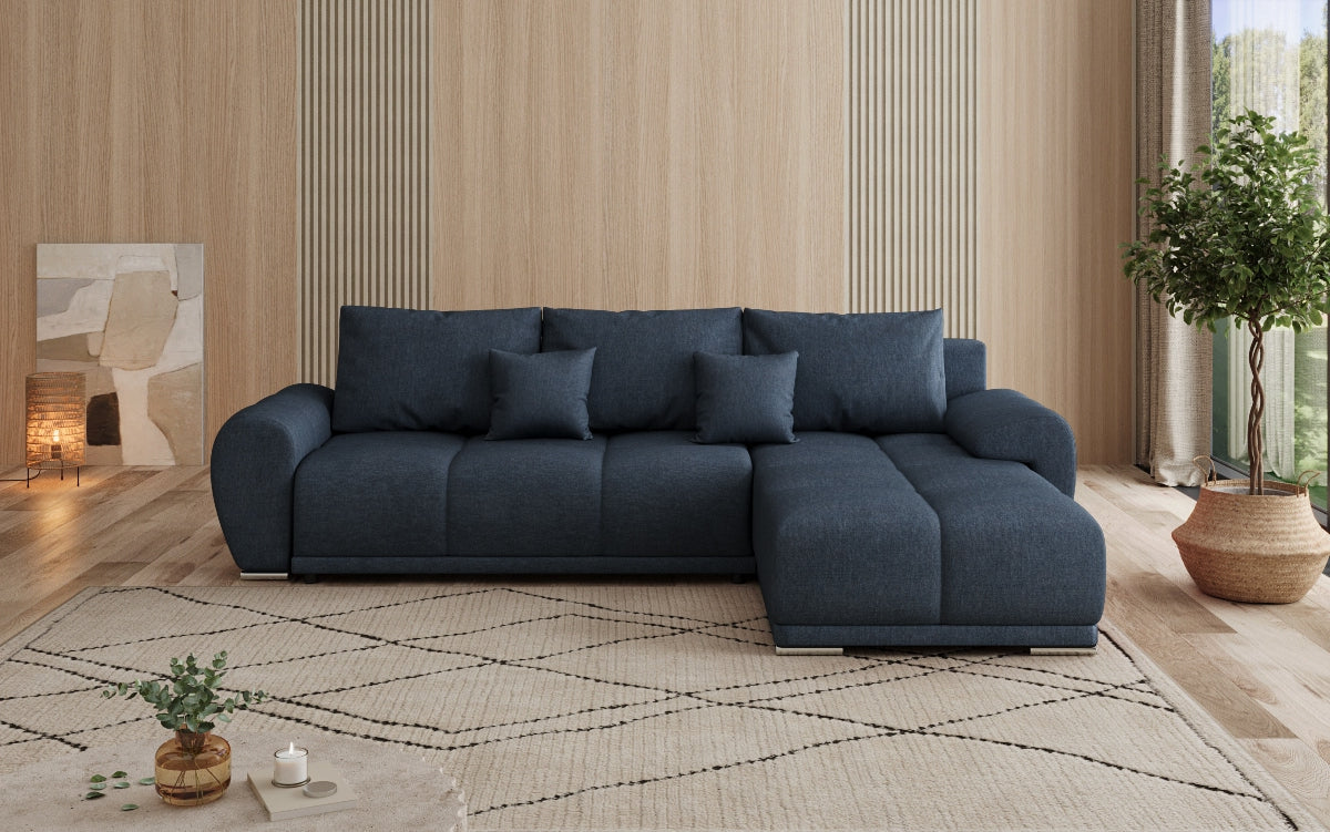 Designer Sofa Leni L mit Schlaf- und Klappfunktion in Stoff