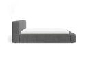 Designer Polsterbett Theo in Cord mit Stauraum – Grau