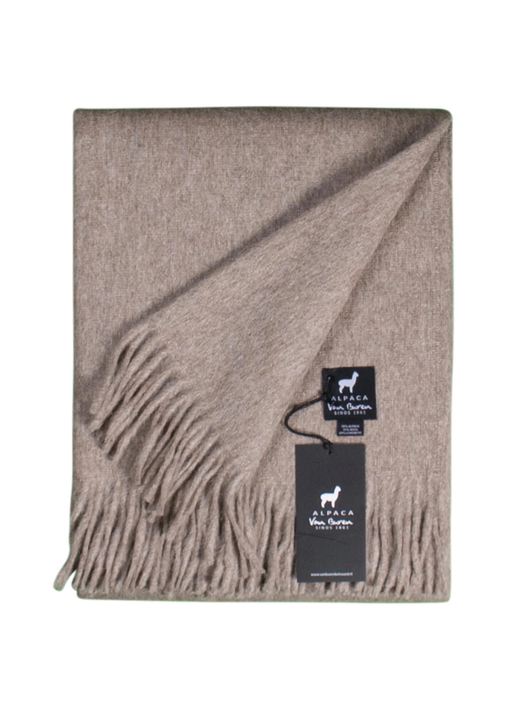 Plaid Alpaga Svala - Laine d'alpaga pure en Beige - 200x150 cm