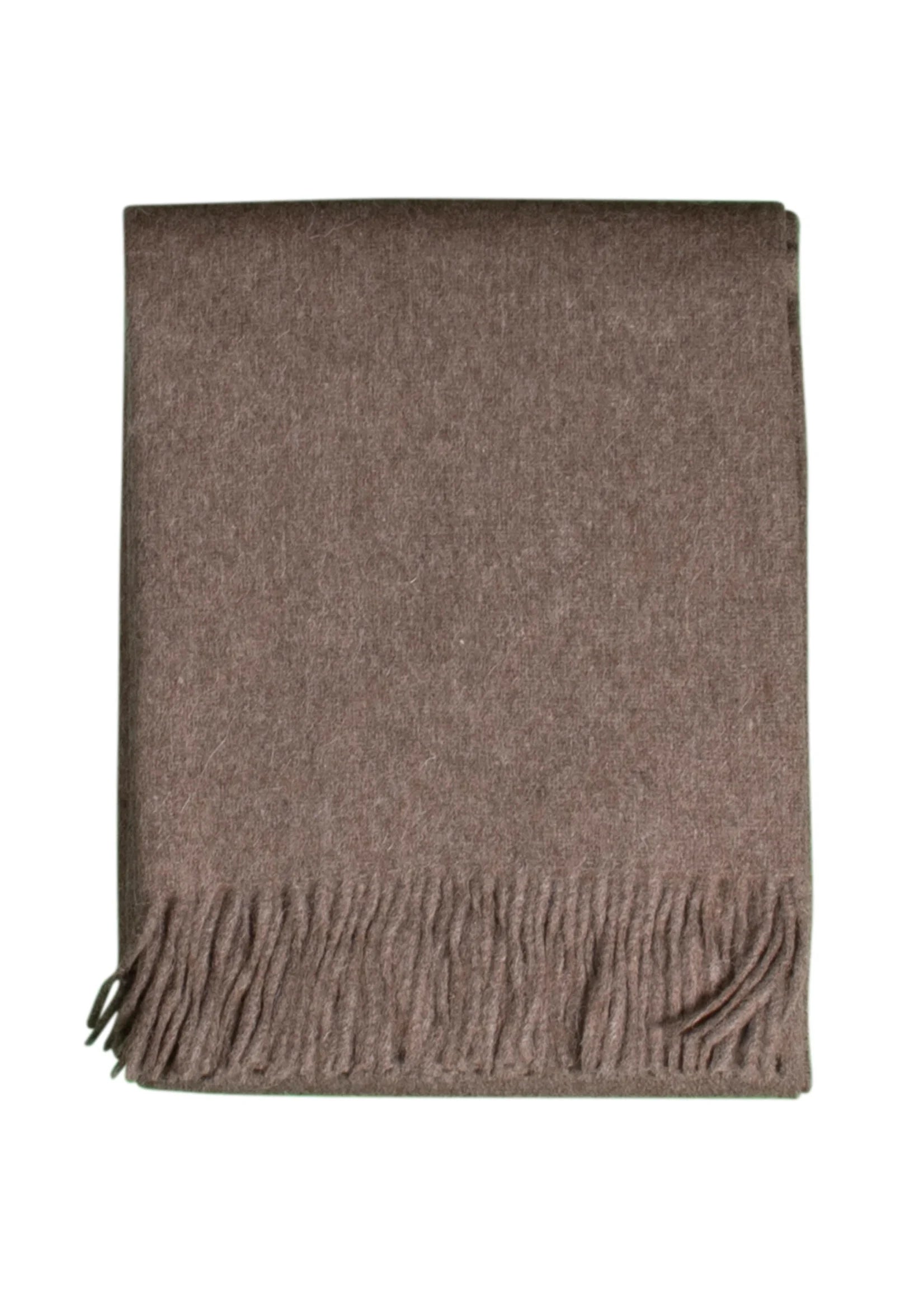 Plaid de jour Alpaga Arla - Laine d'alpaga pure en Marron - 200x150 cm