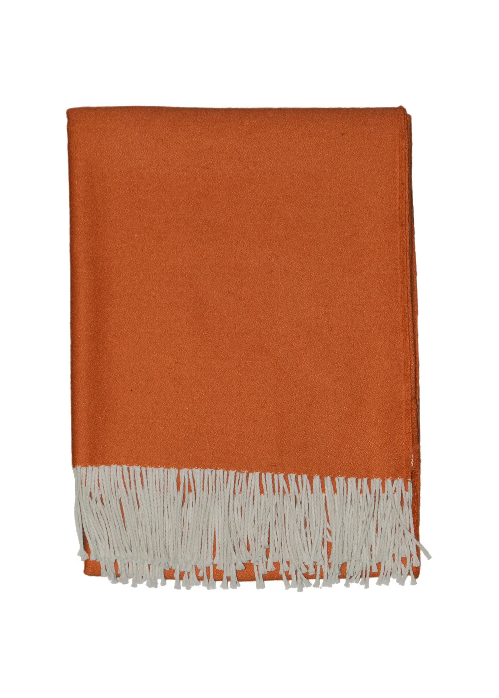 Couverture légère en alpaga Noria - Laine d'alpaga pure en Orange - 175x135 cm