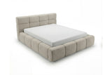 Designer Polsterbett Vero in Samt mit Stauraum – Beige