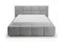 Designer Polsterbett Vero in Samt mit Stauraum – Hellgrau