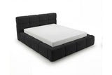 Designer Polsterbett Vero in Samt mit Stauraum – Schwarz