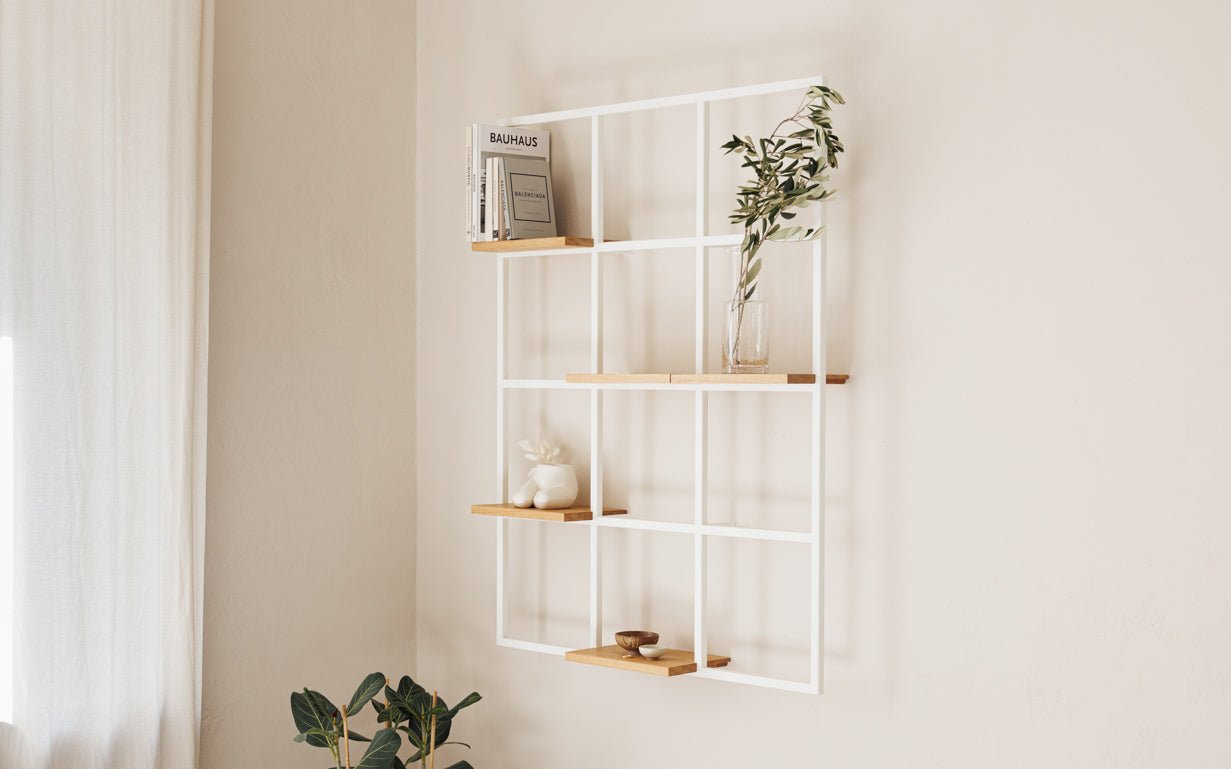 Étagère murale Rivo – Étagère métallique flexible avec système à emboîtement