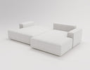 Designer Ecksofa Siena Bouclé mit Schlaffunktion und Stauraum