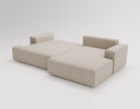 Designer Ecksofa Siena Bouclé mit Schlaffunktion und Stauraum