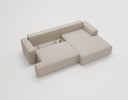 Designer Ecksofa Siena Bouclé mit Schlaffunktion und Stauraum