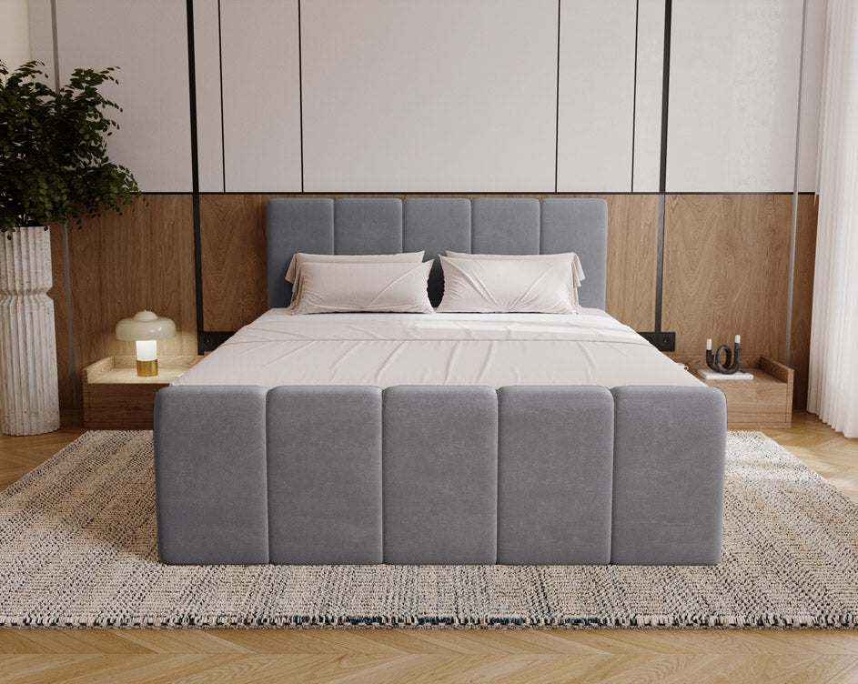 Boxspringbett Celeste Samt mit Stauraum