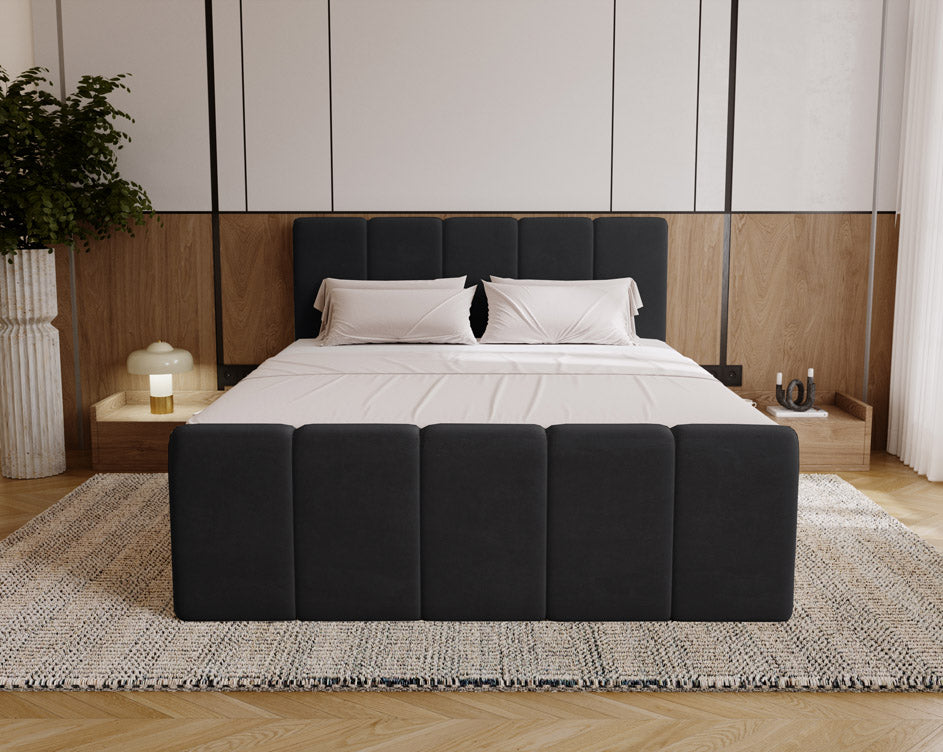 Boxspringbett Celeste Samt mit Stauraum