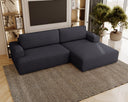 Designer Ecksofa Siena Bouclé mit Schlaffunktion und Stauraum