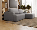 Designer Ecksofa Siena Bouclé mit Schlaffunktion und Stauraum