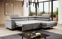 Designer Ecksofa Costa mit Schlaf- und Klappfunktion aus Samt