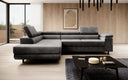 Designer Ecksofa Costa mit Schlaf- und Klappfunktion aus Samt